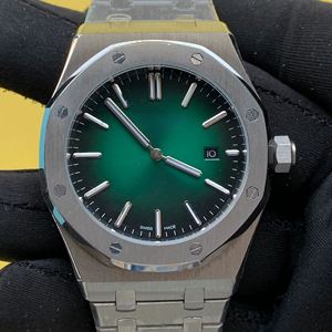 Top Trending 41mm Esfera verde Tono plateado Acero inoxidable Mecánico Japonés Reloj automático para hombres Moda al mejor precio - Product Image 1