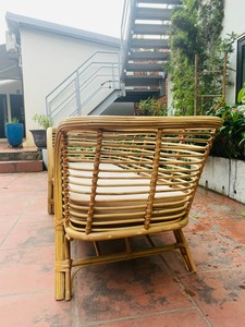 โซฟาหวายตาข่ายทำด้วยมือสำหรับตกแต่งภายนอกและภายในสไตล์วินเทจสำหรับราคาโรงงานอพาร์ตเมนต์ - Product Image 6