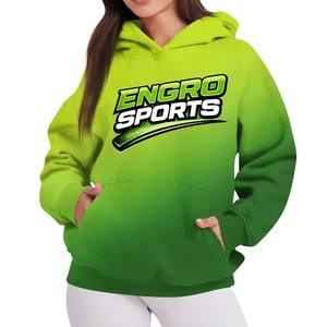 เสื้อฮู้ดผู้หญิงไล่ระดับสีมีฮู้ดแฟชั่นมีกระเป๋าแบบไล่ระดับสี - Product Image 1