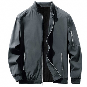 Chaqueta de bombardero para hombre con logotipo personalizado al por mayor 2025, chaqueta cortavientos impermeable acolchada con cremallera y bolsillo - Product Image 1