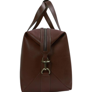 Sac de sport en cuir de luxe marron pour hommes Design élégant et portable Look de qualité supérieure Doublure en toile de haute qualité - Product Image 4