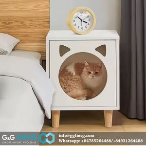 บ้านไม้สำหรับแมว | ชั้นวางข้างเตียง | ตกแต่งห้องนั่งเล่น - Product Image 3