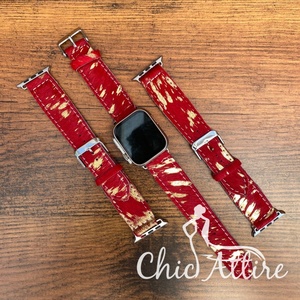 สายนาฬิกาหนังวัวแท้สำหรับสตรีหรูหราสายรัดข้อมือสไตล์ตะวันตกพร้อมสายรัดข้อมือทำจากโลหะ - Product Image 1