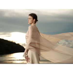 Buen precio 2024 bufandas largas para mujer con accesorios ropa de verano 2024 ALIE bufanda larga Cupro tela blanca ANT marca Vietnam - Product Image 1