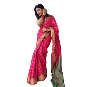 ผ้านุ่มและเรียบเนียนทันสมัยมากผ้าไหมทอส่าหรีสำหรับผู้หญิงส่าหรีแบบไม่มีตะเข็บเสื้อสำหรับงานเลี้ยงคิตตี้พิเศษ - Product Image 1