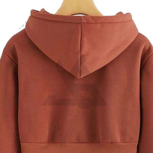 เสื้อฮู้ดดี้ผู้หญิงแบบใหม่ สไตล์ซิป ทรงบ็อกซี่ ผ้าวาฟเฟิล แบบครอป  เสื้อสเวตเตอร์และเสื้อฮู้ดดี้ผู้หญิง - Product Image 4