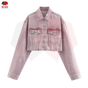 Veste en jean pour femme sur mesure, vêtement d'extérieur classique et décontracté, denim en coton respirant, service OEM et ODM - Product Image 6