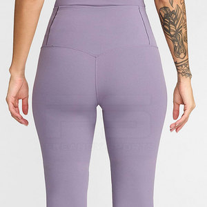 Premium Nylon Spandex <b>Flare</b> <b>Leggings</b> for <b>Women</b> Elastic Waist Lightweight Breathable Full Length Yoga Fitness Trousers - Product Image 6
