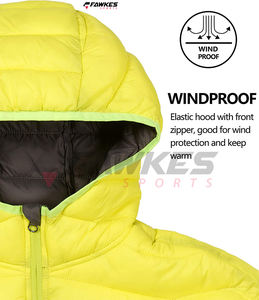 Veste matelassée légère et compressible pour hommes personnalisée Manteau d'hiver à capuche et coupe-vent avec vestes recyclées - Product Image 4