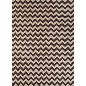 Indusbar Handmade <b>Wool</b> Rugs Beige <b>Brown</b> Flat Weaves for Home Chevrons Rectangles Fur for Living Bedside Hallway Dwrm-151 - Product Image 1