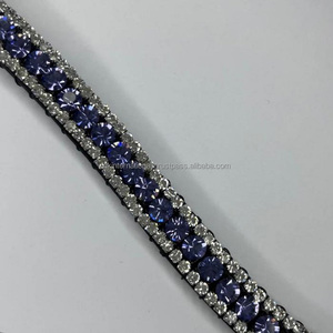 Banda de cuero genuino para cejas de caballo, banda de Cuero 100% auténtico, en todos los tamaños personalizados, con 3 filas, púrpura, mega, ostentoso - Product Image 2