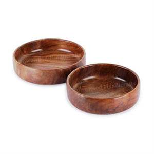 Cuenco de madera hecho a mano, cuenco de madera de acacia, plato de ensaladera más vendido, tamaño personalizado, hecho en La India - Product Image 5