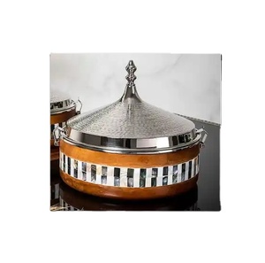 Diseño personalizado Metal Hotpot calidad superior hecho a mano cazuela Mesa última llegada diseñador lujo metal calentador de alimentos - Product Image 1