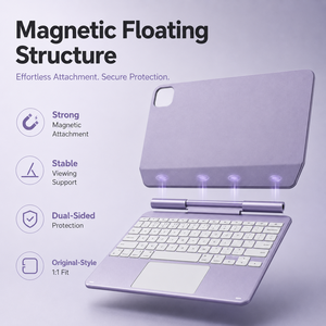 Étui clavier <span class=keywords><strong>pour</strong></span> tablette avec capteur Hall, charnière plate, mode veille intelligent et mécanisme de clic doux résistant aux éclaboussures <span class=keywords><strong>pour</strong></span> le travail - Product Image 4