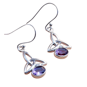 Best Designer <b>Earrings</b> Amethyst Gemstone 925 Solid <b>Sterling</b> <b>Silver</b> <b>Earrings</b> for Women and Girls <b>Dangle</b> <b>Earrings</b> <b>Silver</b> Jewelry - Product Image 1