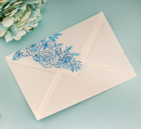 Enveloppes en papier transparentes 5x7 pour Invitation feuille d'or Rose argent bleu Floral A7 enveloppes en vélin translucide clair