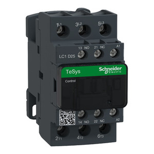 Contactor SCHNEIDER ELECTRIC LC1D25G7 TeSys D 3P(3 NO) AC-3 <= 440 V 25 A Bobina de 120 V CA - Product Image 1