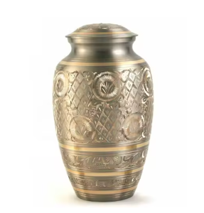 Urnas de cremación de metal Suministros de entierro Decorativo Alta venta Funeral Sólido Adulto Cenizas humanas Urnas de cremación para servicios funerarios - Product Image 5