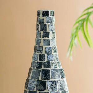 Florero azul hecho a mano de nácar para centro de mesa y decoración de hotel, diseño personalizado disponible - Product Image 3