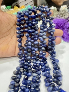 ต่างหูเม็ดเดี่ยวแบบเหลี่ยมเพชรพลอยสีฟ้าขนาด8นิ้วขนาด5-7มม. ขนาดลูกปัดพลอยควอตซ์ธรรมชาติประมาณ5-7มม. - Product Image 2