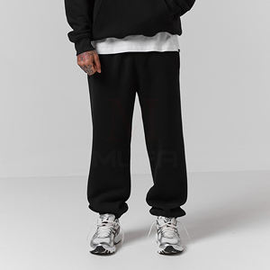 2024 Best Selling <b>Men's</b> Casual Wide Leg <b>Trouser</b> Customizable Premium Quality <b>Elastic</b> Solid Color Comfortable Mid Design for - Product Image 1