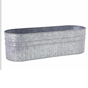 Juego de 3 macetas de flores galvanizadas de hierro para decoración de hogar y jardín maceta de flores hecha a mano personalizada - Product Image 6