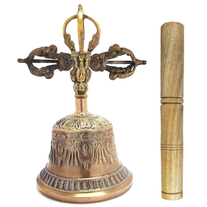 Artefacts religieux gravés à la main, une combinaison classique de dorje et de cloche, signifiant sagesse et compassion, aux prix de gros - Product Image 6