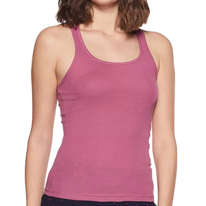 Diseño personalizado transpirable de secado rápido al por mayor de material de alta calidad de las mujeres acanalado Crop Top sin mangas para gimnasio y Fitness - Product Image 1