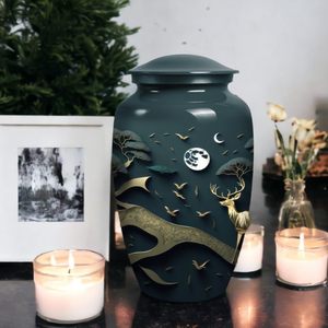 Urnas de Metal de nuevo diseño de alta calidad para cenizas humanas adultas Fabricante Exportador de India Suministros funerarios Urnas de cremación - Product Image 5