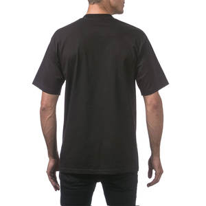 Moda Streetwear Pro Club Hombres Peso pesado Algodón Manga corta Cuello redondo Camiseta Estilo hip-hop Logotipo personalizado Camiseta para hombres - Product Image 2