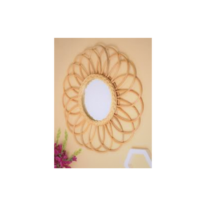 Miroir mural en rotin livraison rapide décoration murale naturelle artisanat conceptions personnalisées fabricant du Vietnam - Product Image 2
