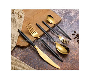 Ensemble de couverts de service de dîner au look unique en acier inoxydable argent fini ensemble de couverts de mariage fait à la main personnalisé - Product Image 1