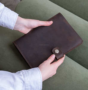 Couverture de carnet rechargeable en cuir véritable de luxe avec protection et organisateur d'écriture NBC-0024 - Product Image 6