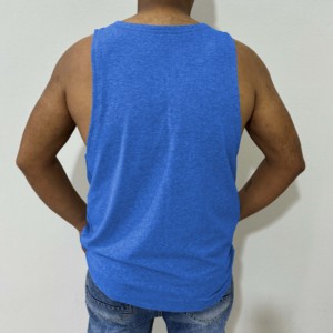 2025 Nueva camiseta atlética de talla XL para hombre, camiseta sin mangas de entrenamiento de algodón orgánico, camiseta sin mangas informal transpirable de talla grande para correr - Product Image 5