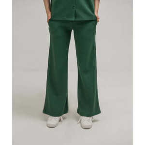 Women's Winter Waffle Set with Button <b>Down</b> Comfortable and Stylish Oversize Pullover & Wide Leg <b>Trousers</b> - Product Image 3