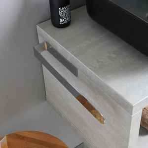 Mueble de Baño Suspendido en Pared KOS de 120 cm con Lavabo Cuadrado Negro Mate, Muebles de Baño Modernos - Product Image 4