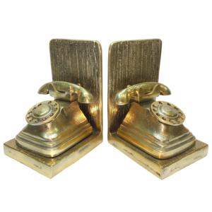 Antique Brass <b>Telephone</b> Bookend Shiny <b>Table</b> Centerpiece Wholesale Luxury <b>Vintage</b> Item High Quality Top Standard Product Hot Sell - Product Image 1
