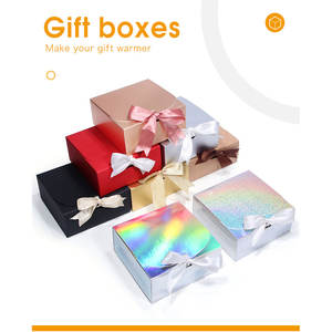 Caja de regalo de embalaje rojo de cuero de vaca blanco y negro de cartón, tamaño personalizable y logotipo impreso, embalaje de cartón dorado y plateado láser - Product Image 3