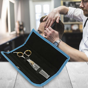 Tijeras de corte de pelo de acero inoxidable, con tornillo dorado ajustable, estiloso - Product Image 6