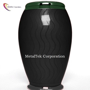 Elegant purple cremation urn for adult keepsake ashes handcrafted in aluminium secure thread <b>lock</b> lid for cherished memories jar - Product Image 3