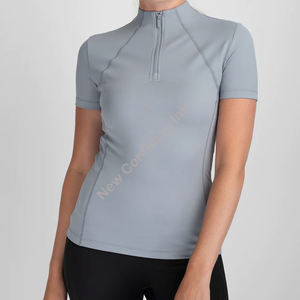 Camiseta de equitación de manga larga para mujer, de poliéster y elastano, con logo personalizado, última moda 2026 - Product Image 5