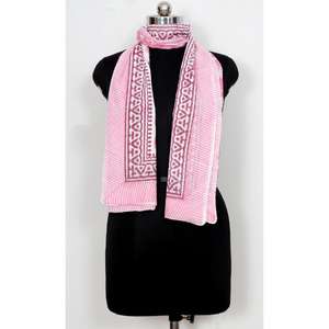 Sanganeri Bloc Imprimer Écharpe À La Main Sarong Blanc Foulards Floral Femme Pario Fabricant En Gros Coton Plage Cover Ups - Product Image 5