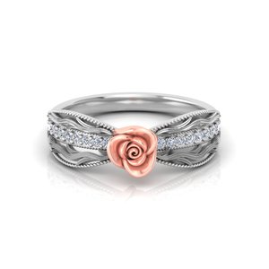 Natural and Lab Grown Diamond <b>Ring</b> Twisted Diamond Colour Blocked for Wedding Engagement Gift or Party IGI Certified - Product Image 1