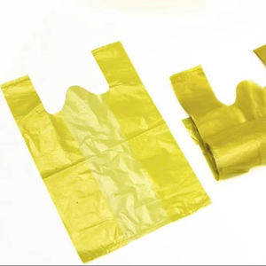 Sac à provisions en plastique imprimé personnalisé pour restaurant Sac à provisions en plastique avec boucle souple Sac à emporter pour aliments Sac de remerciement - Product Image 1