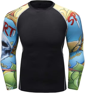 Custom Logo Long Sleeve Quick Dry Rash Guard for Men UV Protection <b>Surf</b> Swim Top Shirt Compression Protective long Sleeve Work - Product Image 3