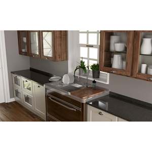 Grande dalle Unionstone en quartz poli, composition graphite, étanche, design moderne, pour applications murales - Product Image 4