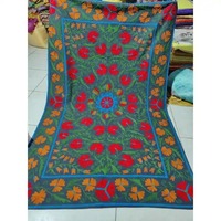 Suzani broderie à la main Vintage Design coton couverture décorative jeter couvre-lit drap de lit à la main Vintage Design couvre-lit