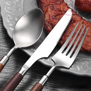 Handcrafted <b>Wooden</b> Cutlery Set Unique Grain Pattern Natural Wood <b>Utensils</b> for Elegant Dining - Product Image 3