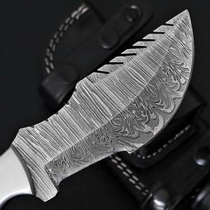 Cuchillo de caza de acero D2 hecho a mano con patrón de textura martillada en hoja regalo para hombres/cuchillos personalizados - Product Image 2