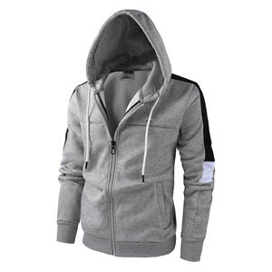 Alta calidad 350gsm cremallera pesada/sudaderas con capucha algodón Spandex hombro caído sin cuerdas pesado sudaderas con capucha de gran tamaño para hombres - Product Image 4